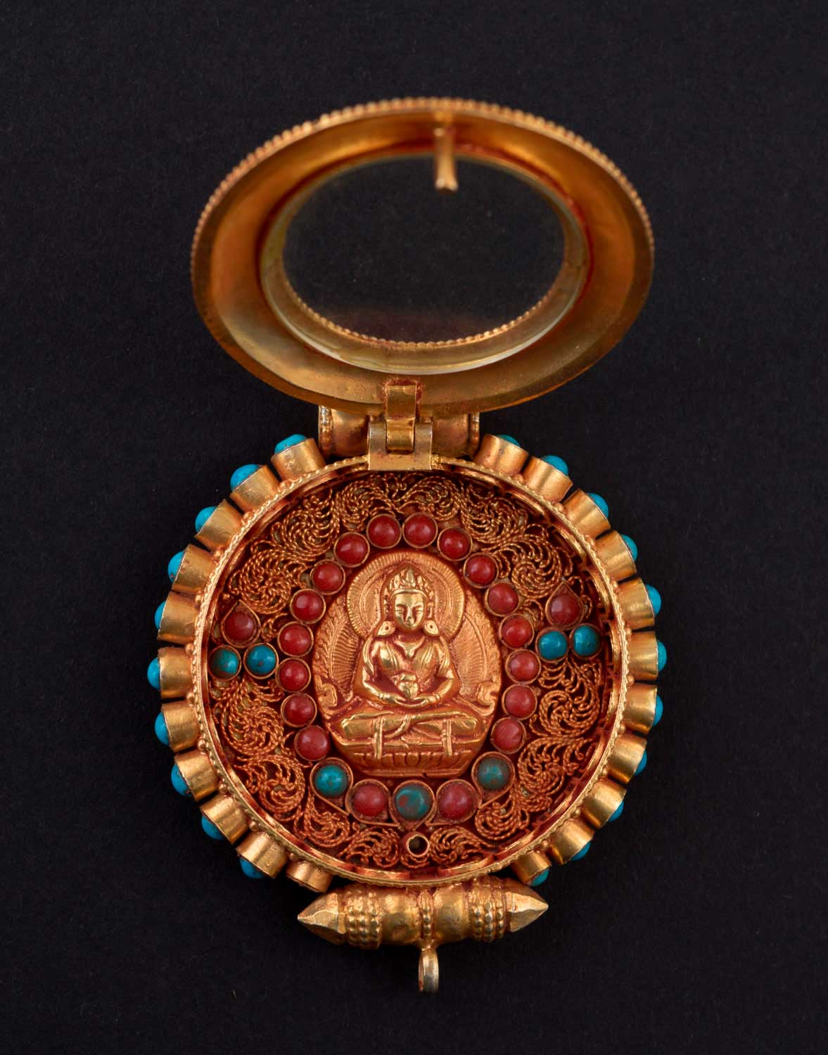 Collier Bouddha Pendentif Amulette Bouddha Mantra Masque Nepal