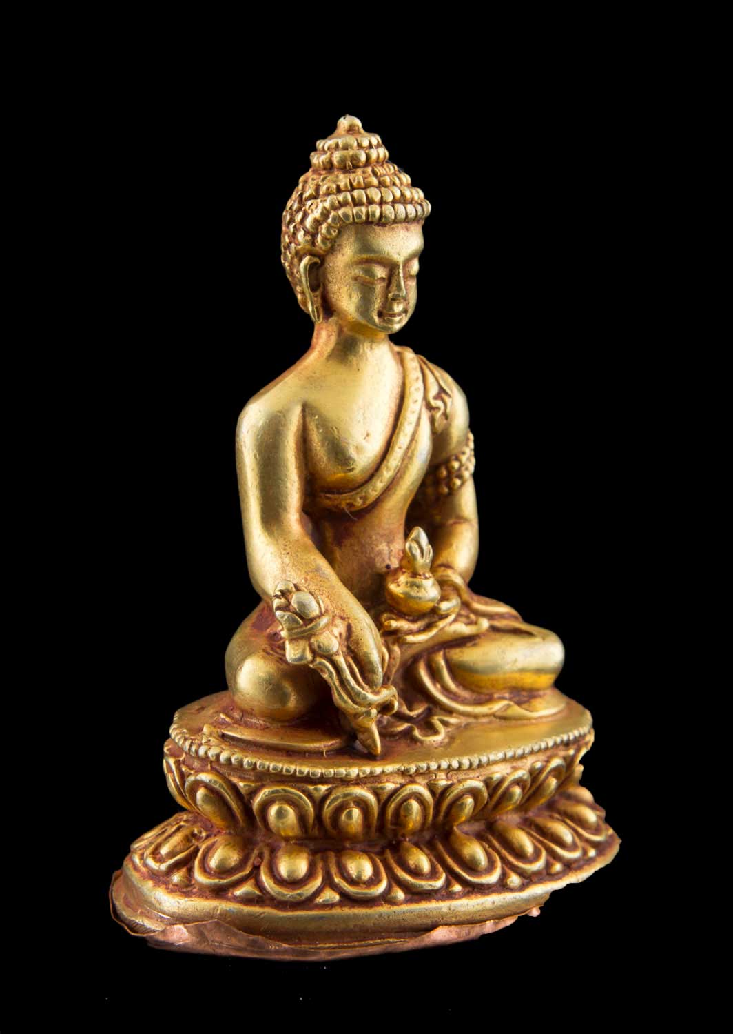 Bouddha de la médecine Statue tibétaine cuivre Top Quality 54mm Népal 26691