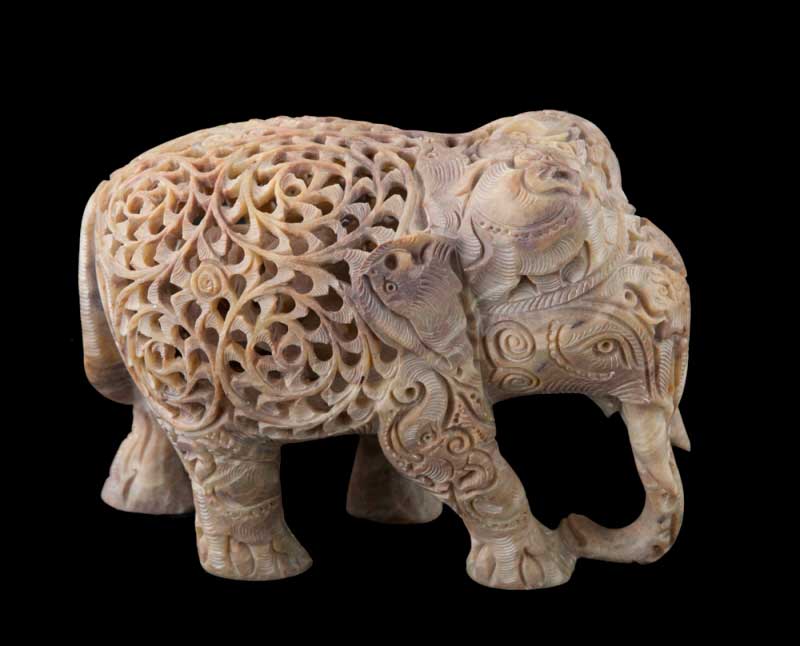 Statue Elephantsculpture artisant indien