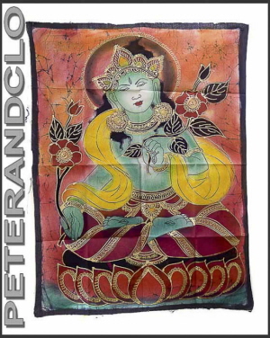 BATIK BOUDDHISTE DE TARA TENTURE 73 X 56 CM PETERANDCLO 859
