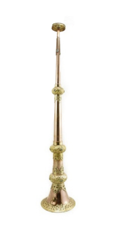 DUNG CHEN RADONG TROMPE APPEL BOUDDHISTE NEPAL TON CUIVRE 78 CM 