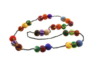 COLLIER EN PERLES DE FEUTRINE PETERANDCLO NEPAL 5474