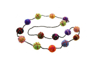 COLLIER EN PERLES DE FEUTRINE PETERANDCLO NEPAL 5482