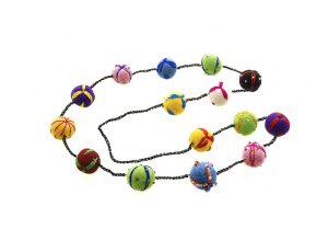 COLLIER EN PERLES DE FEUTRINE PETERANDCLO NEPAL 5478