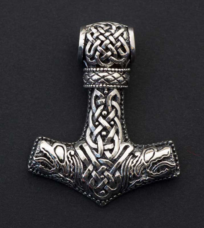 Mjöllnir Grand Pendentif Marteau de Thor Viking Talisman Argent 925