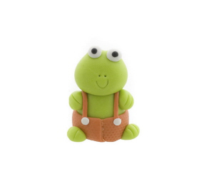 GRENOUILLE GARCON FIGURINE EN PATE POLYMERE FAIT MAIN PETERANDCLO 7258