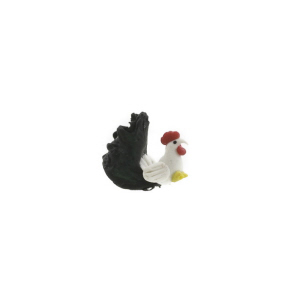 MINI COQ FIGURINE EN PATE POLYMERE FAIT MAIN PETERANDCLO 7266