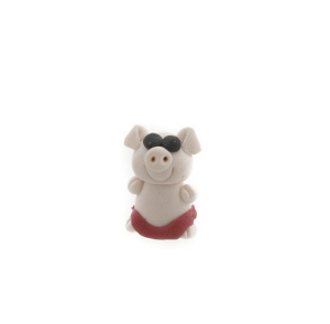 MINI COCHON GARCON FIGURINE EN PATE POLYMERE FAIT MAIN PETERANDCLO 7275