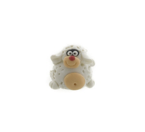 MINI MOUTON FIGURINE EN PATE POLYMERE FAIT MAIN PETERANDCLO 7277