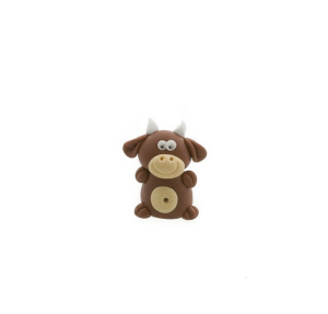 MINI VACHE FIGURINE EN PATE POLYMERE FAIT MAIN PETERANDCLO 7281