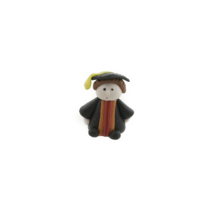 MINI ETUDIANT FIGURINE EN PATE POLYMERE FAIT MAIN PETERANDCLO 7282