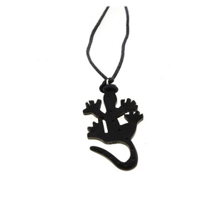 COLLIER GECKO LEZARD ETHNIQUE EN EBENE NEPAL 5638