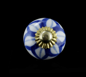 2 BOUTONS POIGNEES de PLACARD EN PORCELAINE INDE 75