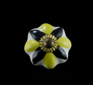 2 BOUTONS POIGNEES de PLACARD EN PORCELAINE INDE 74 