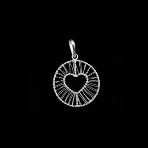 PENDENTIF COEUR AMOUR LOVE EN ARGENT 925 PETERANDCLO K65 6934