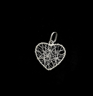 PENDENTIF COEUR AMOUR LOVE EN ARGENT 925 PETERANDCLO K76 6933
