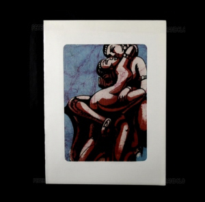 PEINTURE CARTE POSTALE BATIK KAMASUTRA INDE TENTURE
