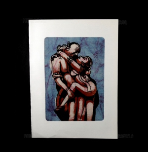 PEINTURE CARTE POSTALE BATIK KAMASUTRA INDE TENTURE