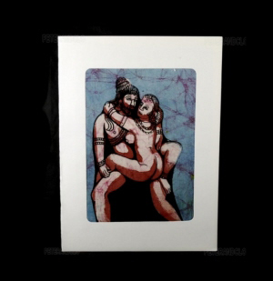 PEINTURE CARTE POSTALE BATIK KAMASUTRA INDE TENTURE