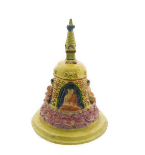 STUPA CHORTEN EN METAL PEINT TIBETAIN GM PETERANDCLO 7505