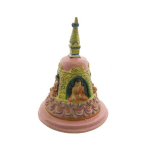 STUPA CHORTEN EN METAL PEINT TIBETAIN GM PETERANDCLO 7508