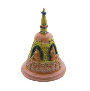 STUPA CHORTEN EN METAL PEINT TIBETAIN GM PETERANDCLO 7510