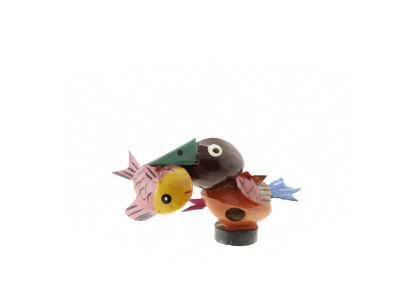 MAGNET OISEAU MARTIN PECHEUR GRAINE DE PISTACHE C