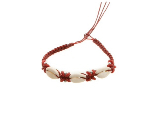 BRACELET BRESILIEN AMITIE FIL TRESSE AVEC PERLES PORTE BONHEUR CAURIS 8157