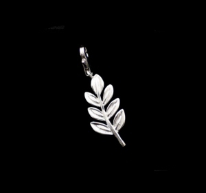 PENDENTIF BRANCHE ACACIA  EN ARGENT 925 FRANC MACONNERIE MACON 1503