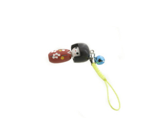 BIJOU DE PORTABLE CLE USB POUPEE KOKESHI JAPONAISE GRELOT CLOCHETTE 7082
