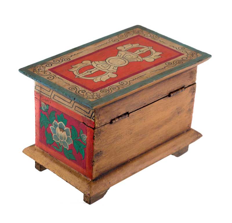 Boîte Artisanale Indienne – Papier Mâché Peint à La Main – Motifs Fleurs – Baroque