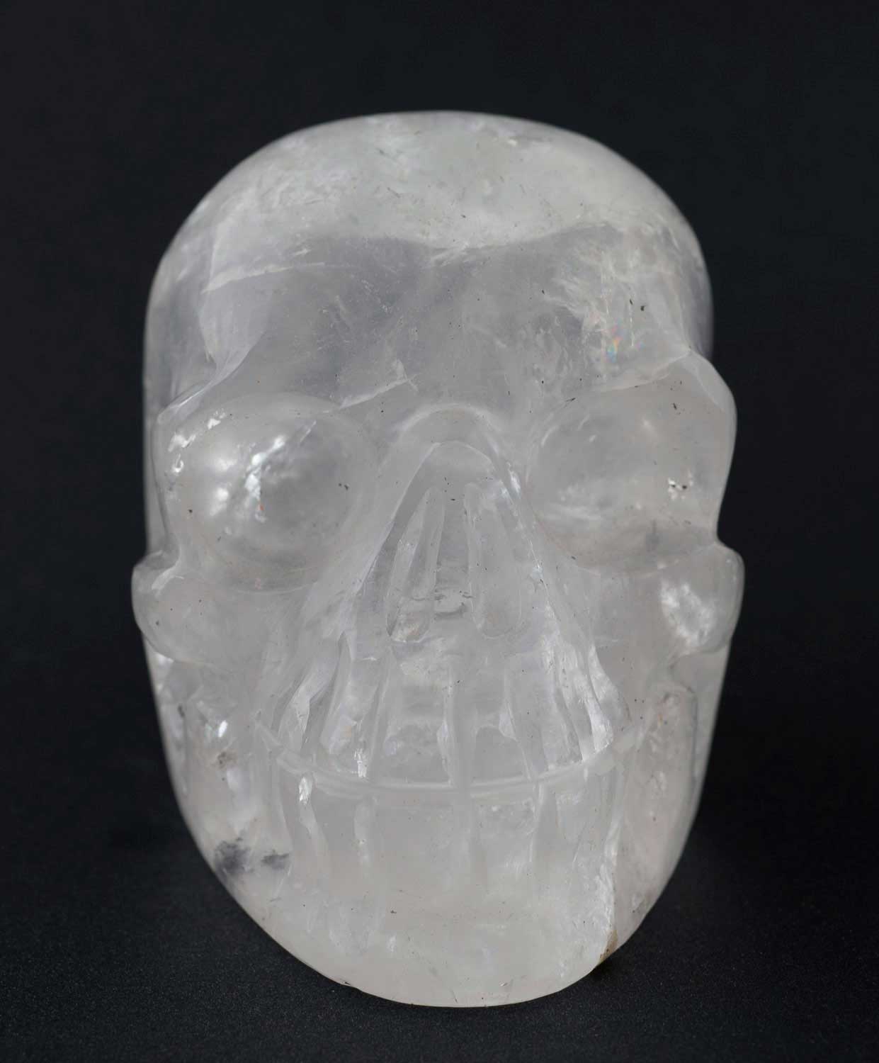 Crâne Cristal, Quartz fumé sculpté main - Collection