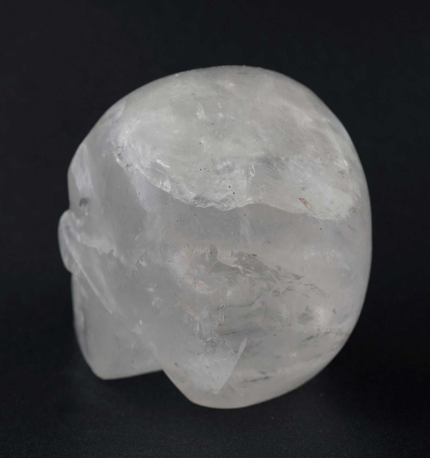Crâne de quartz clair sculpté à la main de 1,53 kg, cristal de quartz