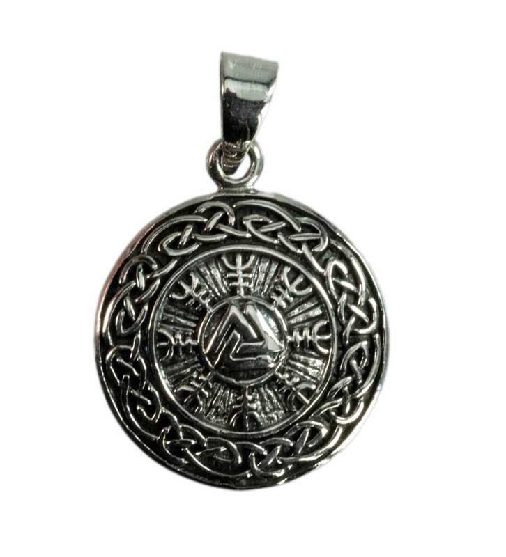 Pendentif En Bateau Argenté Avec Dragons Drakkar Viking