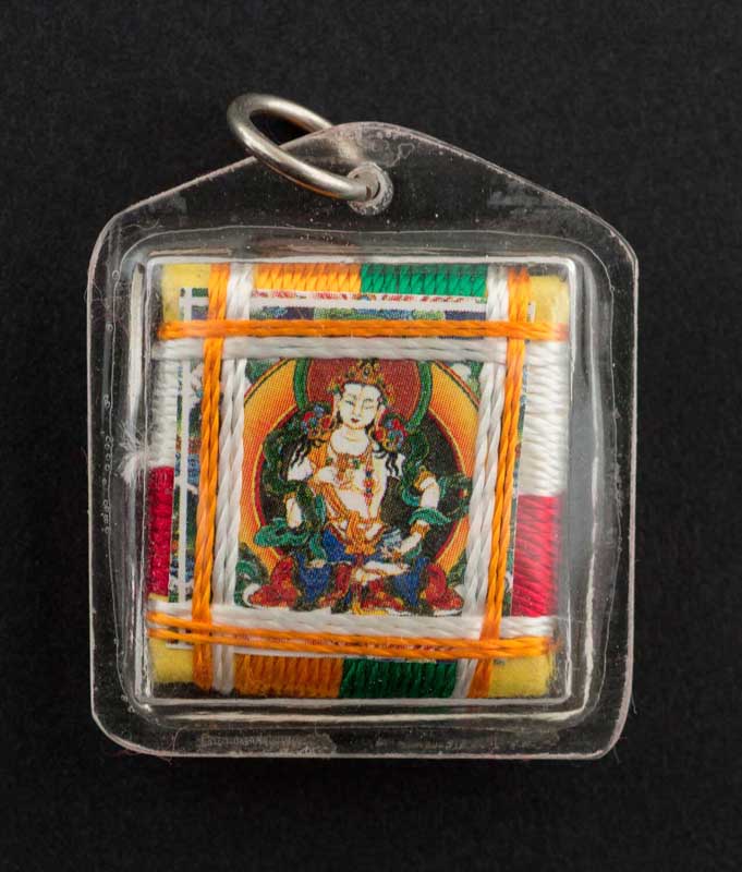 Amulette tibetaine Boudhisattva Vajrasattva talisman 1635