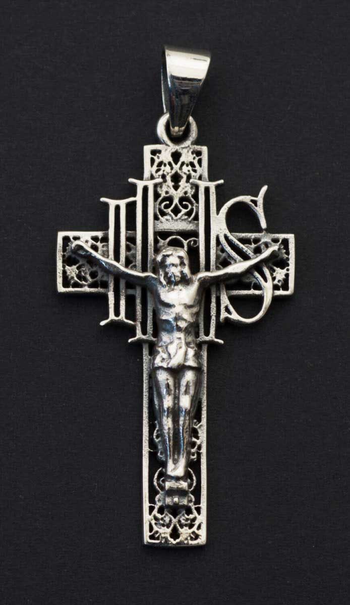 Pendentif Crucifix Jésus En Argent Massif 925 Avec Chaîne 55 Cm - Écrin Inclus, Neuf