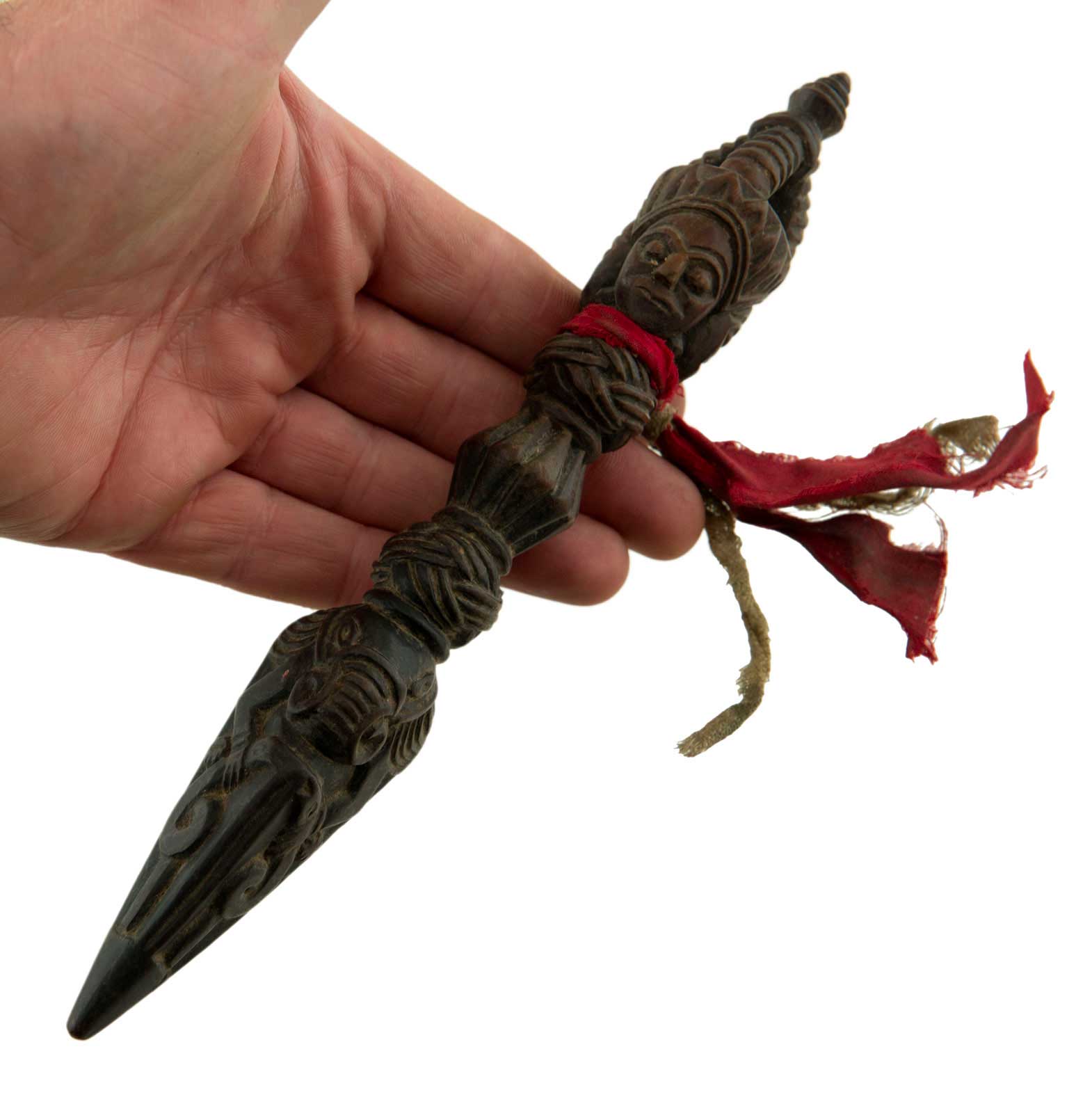 Phurpa Support cuivre laiton phurba vajra kila Tête de mort citipati 25982