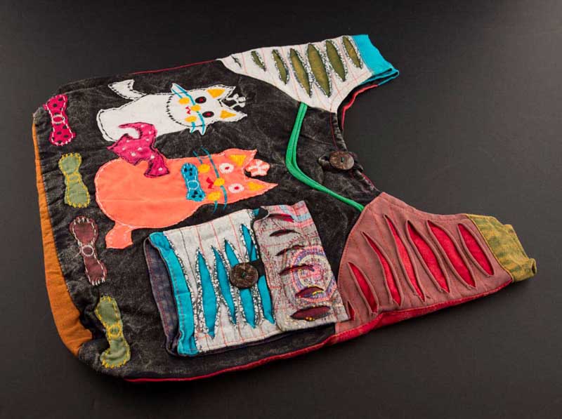 Sac Bandoulière Ethnique Hippie Baba Cool - Fabriqué Au Népal - Modèle Crocodile 4024