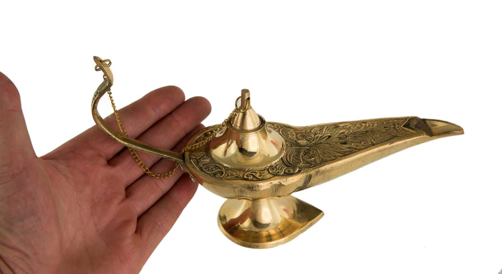Grande Lampe à Huile En Laiton – Marque Villedieu – Époque 1900 – Anse