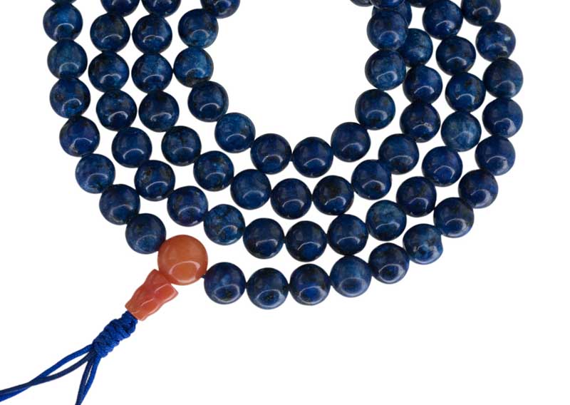 Collier de perles de lapis lazuli et or jaune