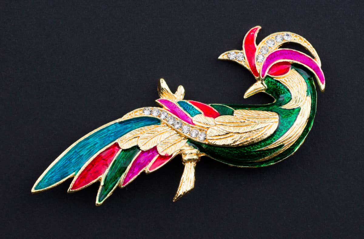 Broche Fleur De Prunier Et Grues En Alliage De Haute Qualité