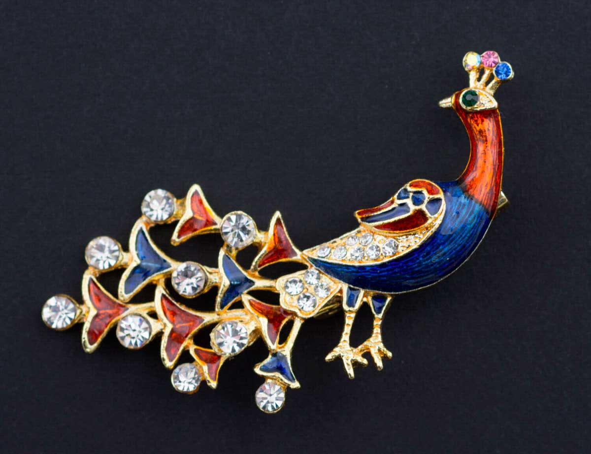 Broche ancienne vintage Plaqué Or Couture années 80 abeille mouche