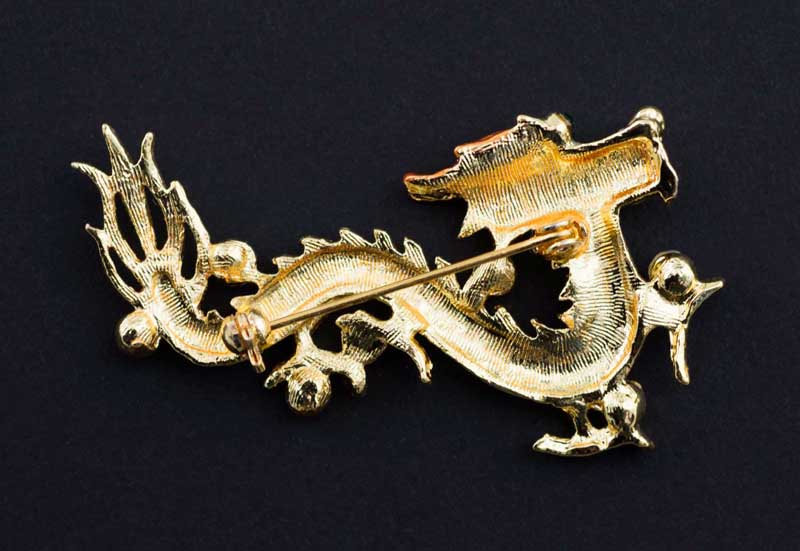 Broche Dragon Asiatique Gardien de la Fecondité Protecteur des Elements Broche Dragon Asiatique Gardien de la Fecondité Protecteur des Elements