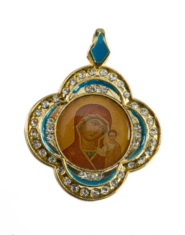 Pendentif Vierge de Kazan/ Bijou Chrétien Pendentif religieux
