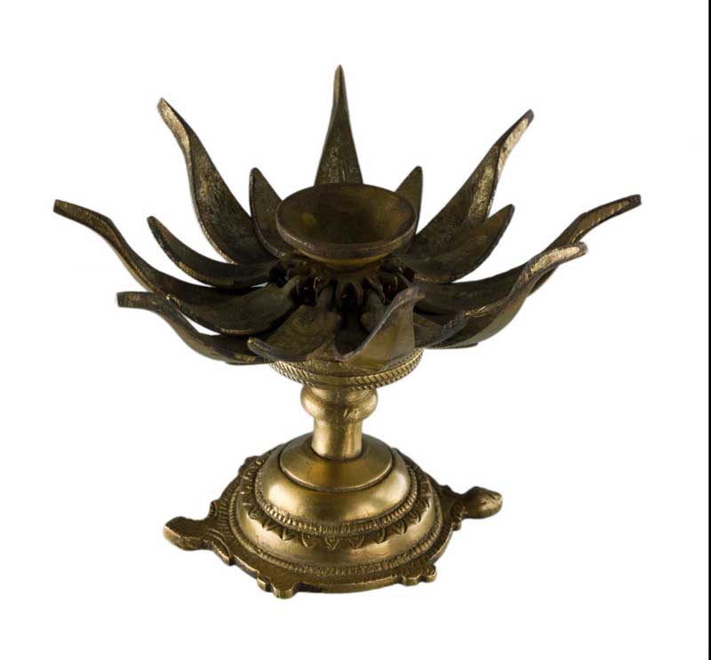 Bougeoir Art Nouveau, nénuphar en laiton Doré Floral,Végétal