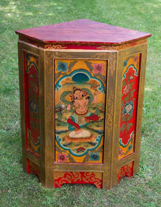 Table tibétaine bouddhique pour prières 51x26cm Dragon Meuble Autel Tibet 34 