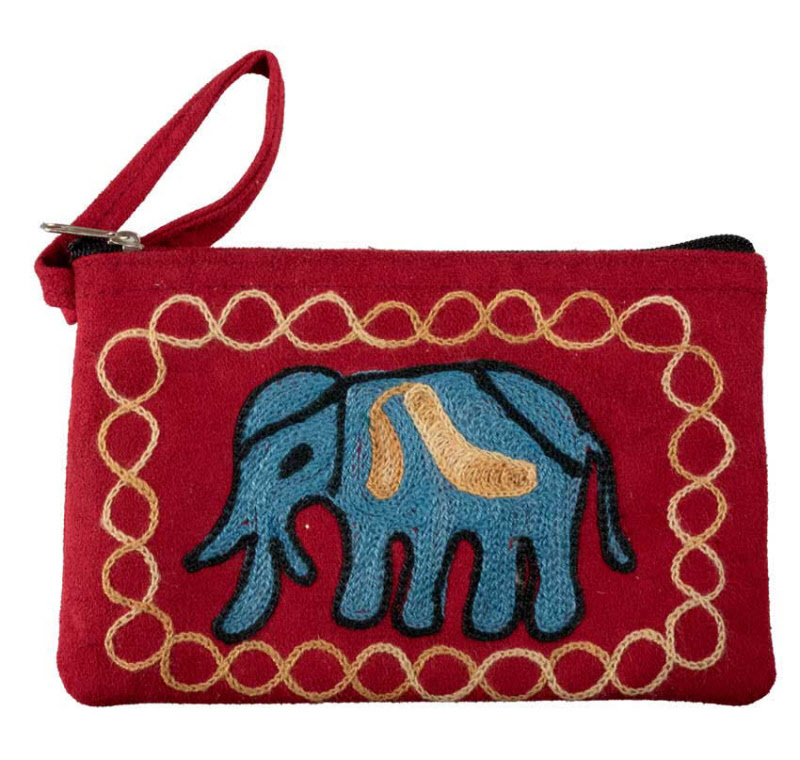 Porte monnaie en cuir véritable couleur rose bombon brillant - V1