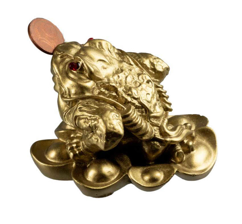 Lot de 2 grenouilles décoratives - L 12,2 cm x l 14,2 cm x H 1,7 cm