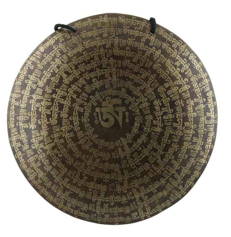 SITUVI Gong tibetain Gong Gong 70 cm Gong sur Gong Support/Comprend Gong,  Support et maillet/Gong Chinois Traditionnel/cérémonie d'ouverture Yoga