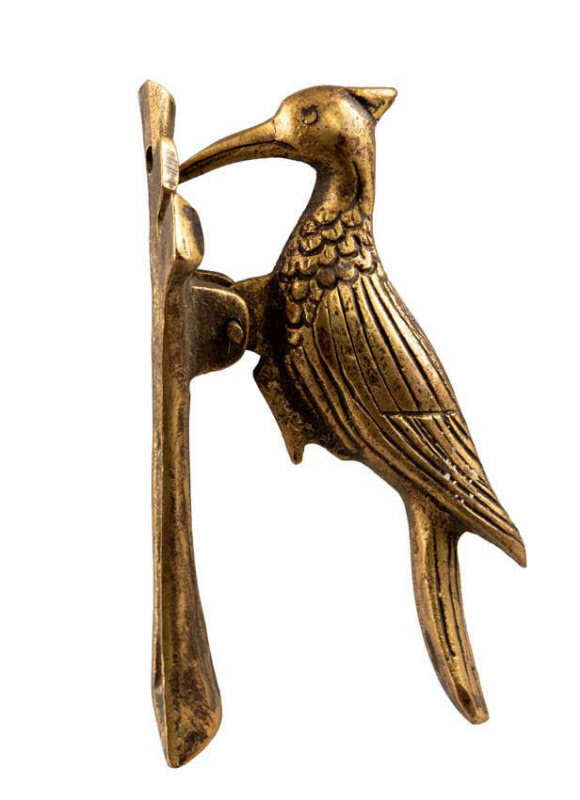 Heurtoir De Porte Décoratif Tête De Tigre En Laiton Doré (neuf)